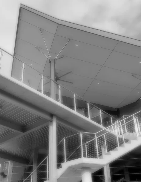 Architectural structure, black and white